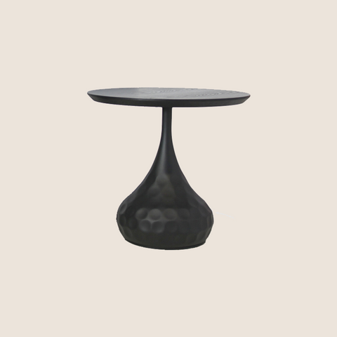 Bubble Tall Round Table alternate angle showing teardrop base
