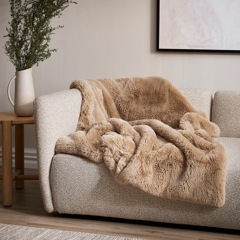 Kylie Two Faux Fur Throw