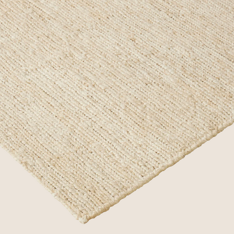 Suffolk Pearl jute rug, front product view